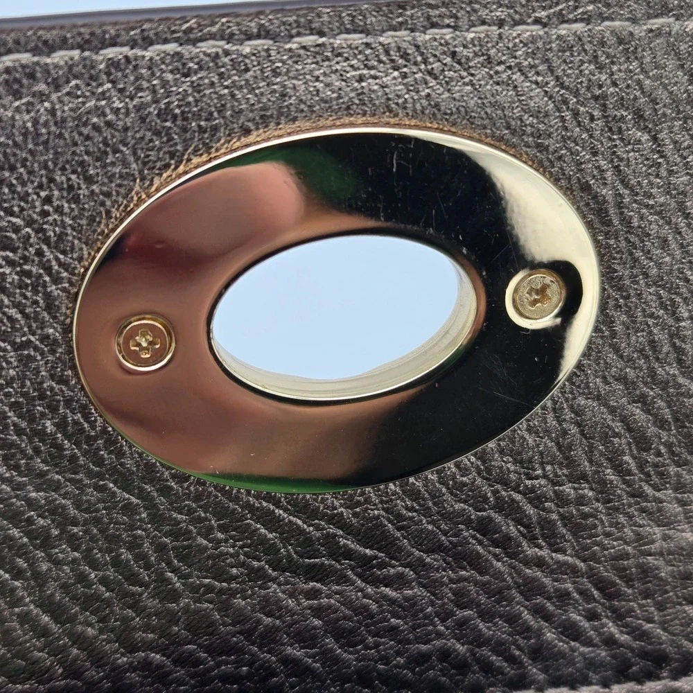 Coach Gold Metallic‎ Leather Clutch Purse Bag Chain Strap Cocktail Party Dressy